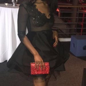 Short black prom dress